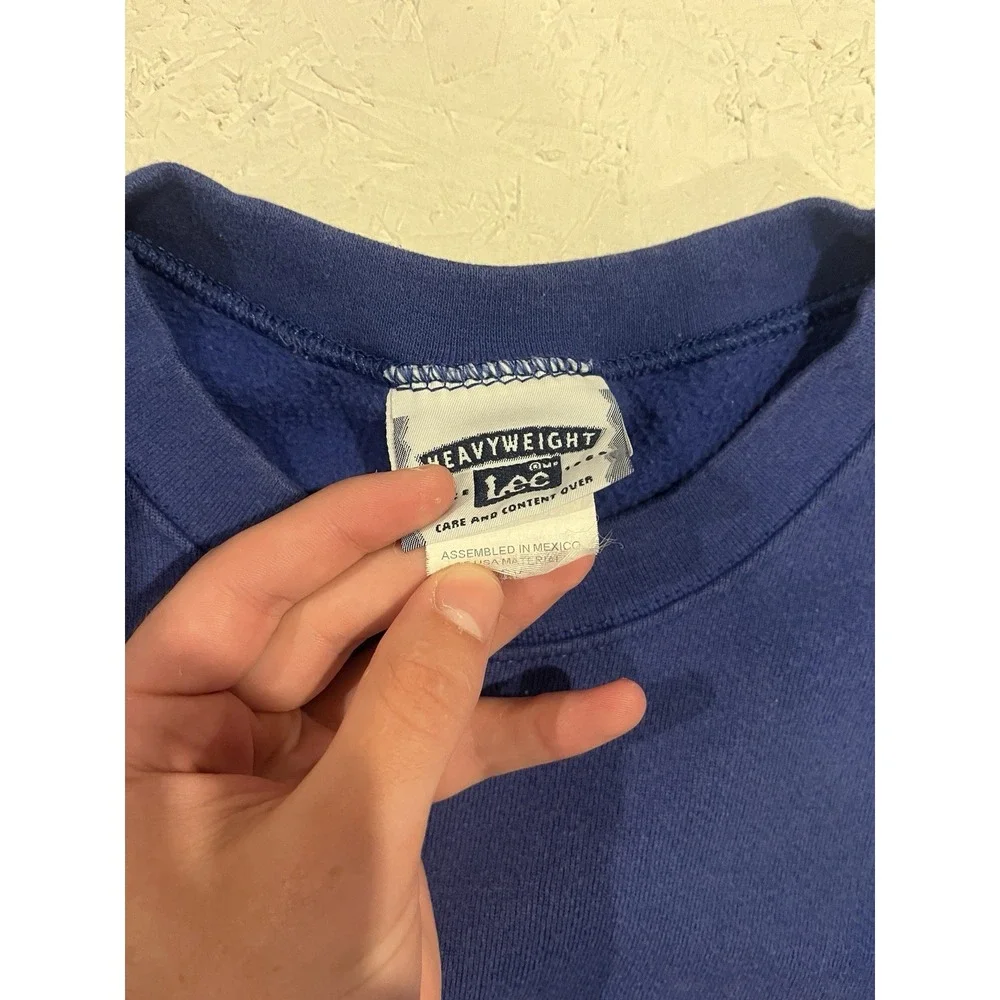 Vintage Lee Heavyweight Anchorage Cup 2000 Crewneck Sweatshirt‎ Size 2XL Blue